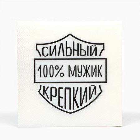 Paper napkins "100% man", 3 layers, 33x33, 20 pcs.-2