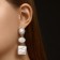 Earrings with pearls "harbor" Consciousness, geometry, color silver