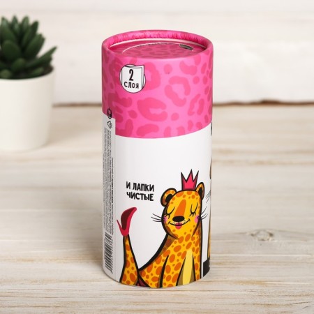 Paper napkins in the tube "Princesses do not get dirty", 50 pcs, two -layer-4