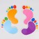 Developing gaming set "Palmles and legs" 16 cards+tasks, crumb I