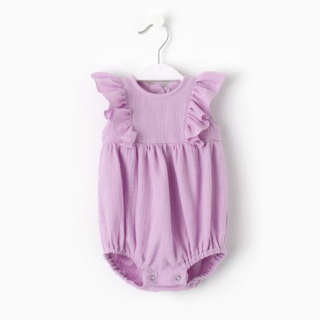 Body with ruffles crumb I am "Muslin", height 62-68 cm, lilac color