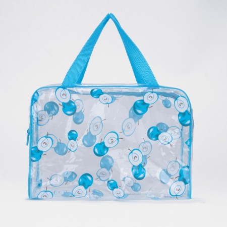 Cosmetic bag with lightning, blue color-1