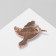 Brooch "Bird", colored in pink gold