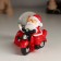 Souvenir Polystone Water Ball "Santa Claus on a motorcycle with a stroller" MIX 7.5x8.2x7 cm