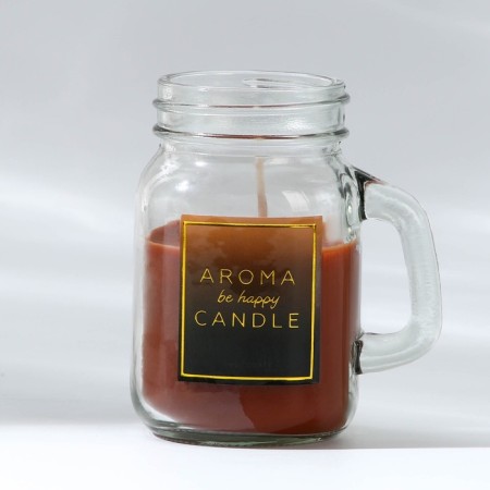 Aromatic candle "By happy", aroma chocolate, 7 x 8.5 x 5 cm.-3