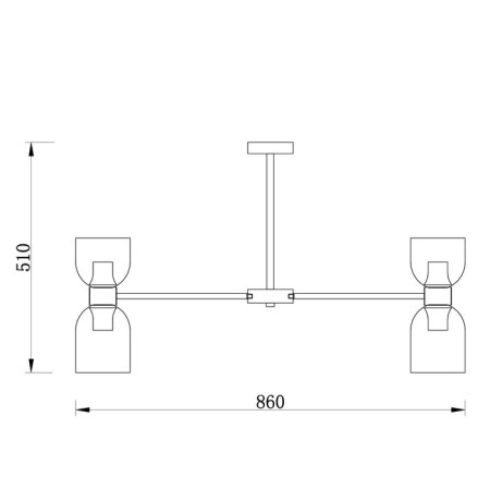 Suspended lamp Freya Fr5203PL-16BS Savia, 860x860x510 mm, E27, 16x60W, brass color-3