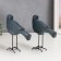 Souvenir ceramics "birds" Blue matte set 2 pcs 16.5x6x17 cm