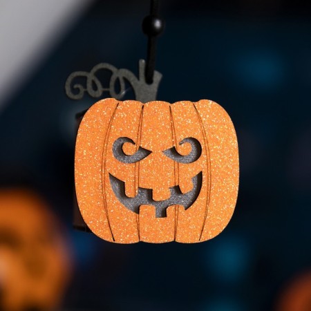 LED suspension "Jack Lantern" 8 × 5.5 × 5 cm, plastic, batteries LR1130x3, glow warm white-1