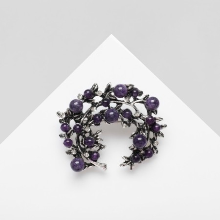 Book "Amethyst Branch", purple color in black silver-1