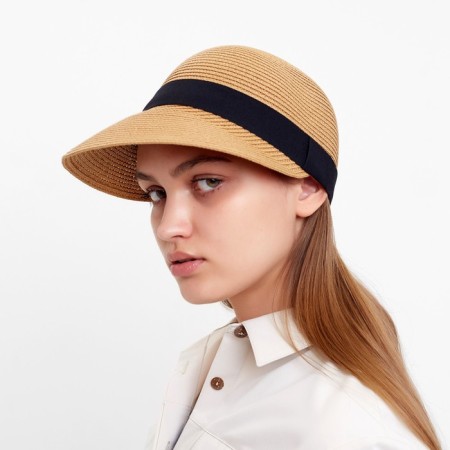 Female wicker cap minaku brown color, river 58-1