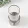 Ceramics candlestick, glass per 1 candle "Eye" d = 7.5 cm silver 10.5x10.5x27 cm