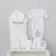 Set for discharge Demi-season Kinderlitto "Rabbit", 5 items, height 50-56 cm, white color