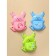 CHECTION for dental brushes Children's "Bunny", on suction cups, Mix color