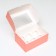 Packaging for 6 cupcakes with a window, pink, 25 x 17 x 10 cm