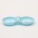 Double plastic bowl 2 x 160 ml, 24 cm x 11.5 cm x 3 cm, blue