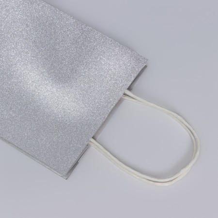 Paper Gift Paper with a silver glitter, 15 x 8 x 21 cm-2
