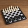 Chess table, 31 x 31 cm, king 8 cm, pawn 3.8 cm