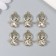 Decor for creativity metal, rhinestones "angel" gold 1.6x2 cm