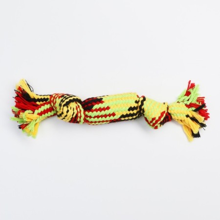 Cable toy with a squeak inside, up to 25 cm, mix of flowers-1