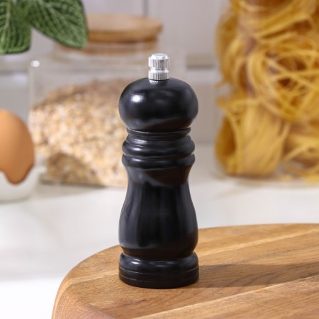 Mill for Dolyan's spices, 13 × 4.5 cm, metallic mechanism, color black tree-2