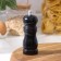 Mill for Dolyan's spices, 13 × 4.5 cm, metallic mechanism, color black tree