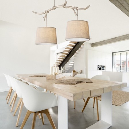 Suspended chandelier Mantra Sabina, E27, 2x20W, 1120x300x520 mm, color decorated tree-3
