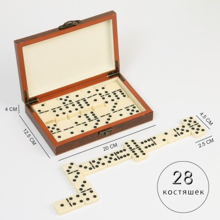 Domino "Gift", 28 pcs, 20 x 12. 5 x 4 cm, knuckles 4.5 x 2.5 cm