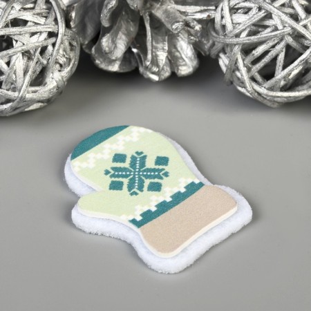 Decor for creativity wood, felt "mittens" set of 6 pcs 4x3.2 cm-2
