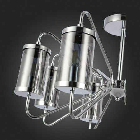 Ceiling EVOLUCE lamp. Sle102302-08. Valieri. 8x40 watts, E14, 68x68x39 cm, chromium color-7