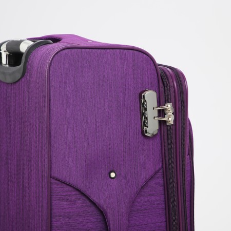 Big suitcase 28 ", lightning department, code castle, 4 wheels, outer pocket, purple color-4
