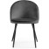 Stol on a metal frame Dodo metal/velor, black/gray 52x55x77 cm