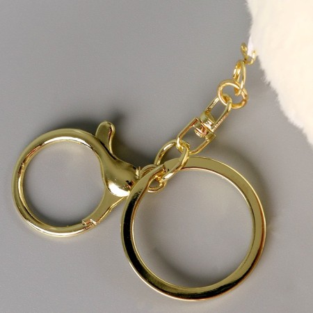Soft toy "Bunny" on a key fob, 12 cm-3