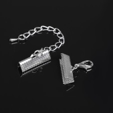 Build for tape (pair) 20mm, with a chain extension cord, silver color