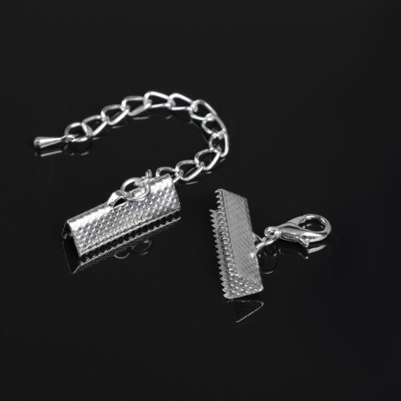 Build for tape (pair) 20mm, with a chain extension cord, silver color