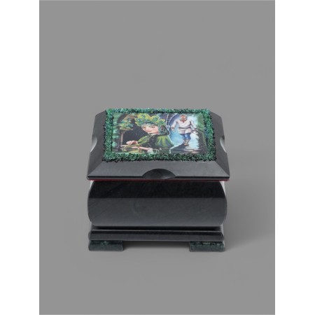 Casket "Mistress of the Copper Mountain" 10x8x7.5 cm, coil-8
