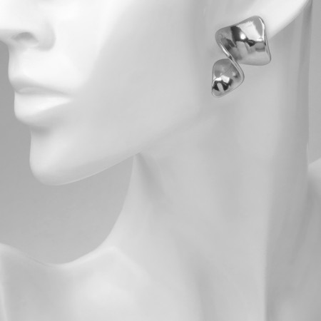Earrings Metal "Bohemia" space, color silver-3