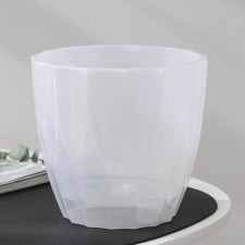 Kashpo for flowers with an insert “flute”, 3 l, the color is transparent