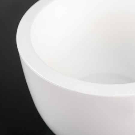 Pot for flowers with an insert "Orion", 3.5 l, white color-1