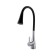 Fashun A4153+B14 kitchen mixer, single -leaf, flexible spout, brass, black