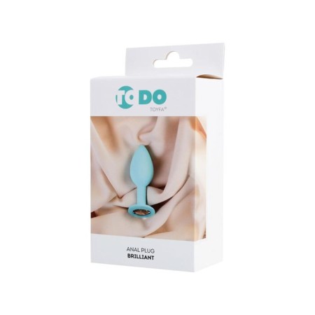 Anal plug Brilliant, silicone, mint color, 8 cm, d = 3 cm-3