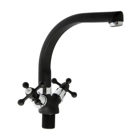 Kitchen mixer Zein ZC2023, Cran-Box Brass 1/2 ", two-wound, black-3