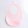 Bibslate for feeding silicone with pocket, pink color