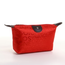 Cosmetic bag with lightning, red color