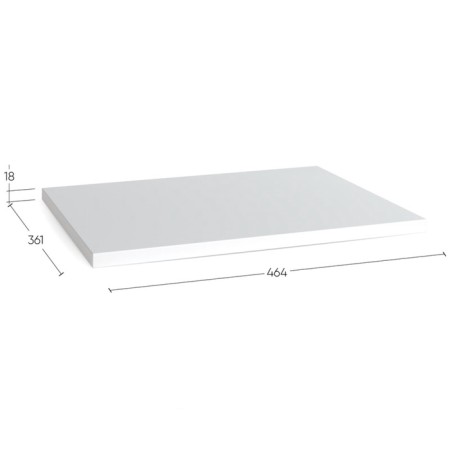 Shelf in a narrow one -door cabinet "Max", 500 × 360 × 18 mm, white color-2
