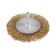 Metal brush for a tundra drill, with a hairpin, flat, 75 mm