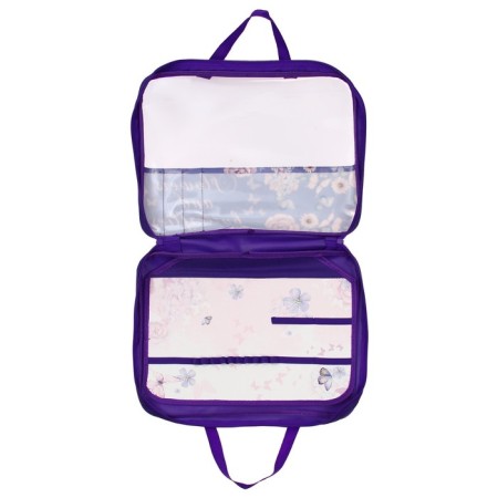 Labor folder A4, 335 x 260 x 60 mm, with handles, textile, PVC, PTR-111 "Flowers and butterflies"-3