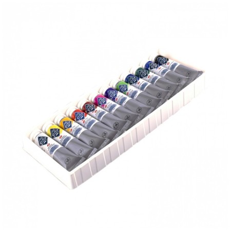 Temporary paints, set of 12 colors x 18 ml, ZHK "Master class" colorism. Bright palette, 16412282-4