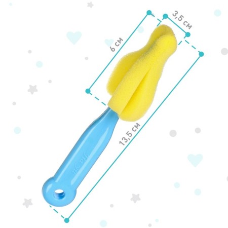 Brush for washing bottles and nipples, color mix-1