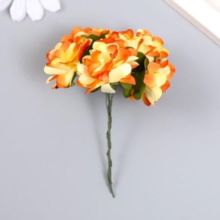 Decor for creativity "colorful flowers" mix, 9 cm (1 set = 1 bouquet) in the bouquet 6 flowers-4