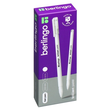 Gel handle Berlingo Brilliant Pastel, 0.8 mm, white pastel-5